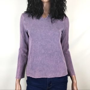 Purple Marc Hot Cotton Ware Acid Wash Sweater